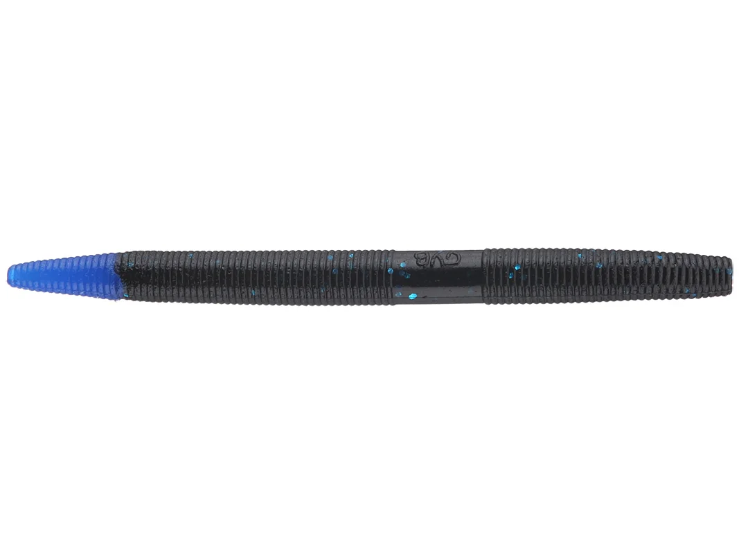 Yamamoto 5in SENKO 10pk Black W Large Blue FlakeClear Blue Tail