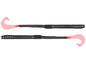 Head Hunter Curly Tail Worms 6" 12ct Black Fire Tail