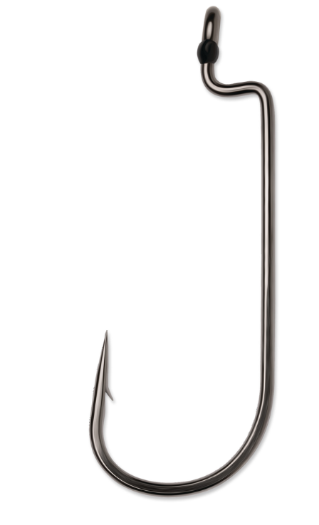 VMC Worm Hook Heavy Duty Black Nickel Size 1/0 6ct