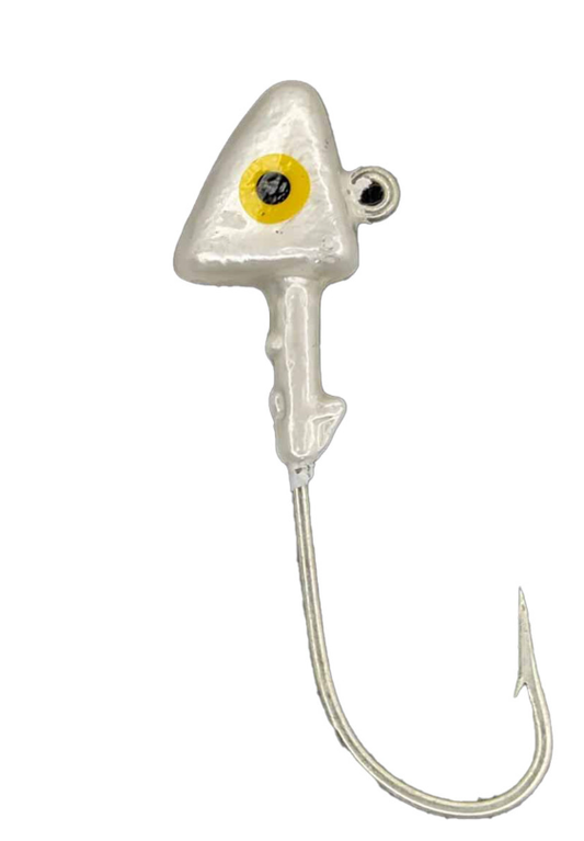 Head Hunter Shad Heads 3/8 Pearl 4ct