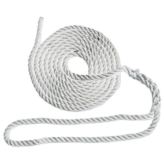 TH Marine Dock Line 3/8in x 15ft 3-Strand Nylon White