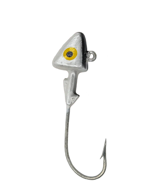 Head Hunter Shad Heads 3/4 Pearl/Black 3ct