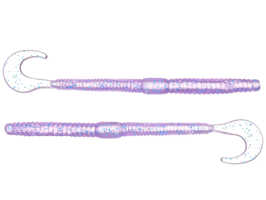 Head Hunter Curly Tail Worms 6" 12ct Electric Blue