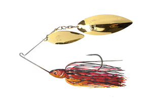 Dirty Jigs Compact Spinnerbait, Red, 3/8oz