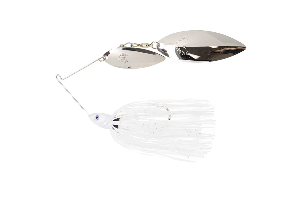 Dirty Jigs Compact Spinnerbait, White, 3/8oz