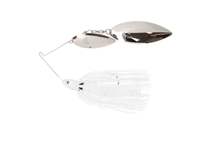 Dirty Jigs Compact Spinnerbait, White, 3/8oz