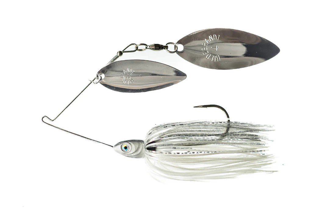Dirty Jigs Compact Spinnerbait, Pearl Ghost Shiner, 3/8oz