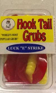 Luckie Strike Curl Tail Grub 3" 10ct Yellow/Red