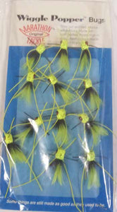 Betts Wiggle Popper Chartreuse Speckle Size 6 12/card