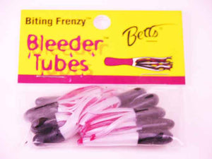 Betts Bleeder Tubes 1.5" 10ct Black/Pearl/Red