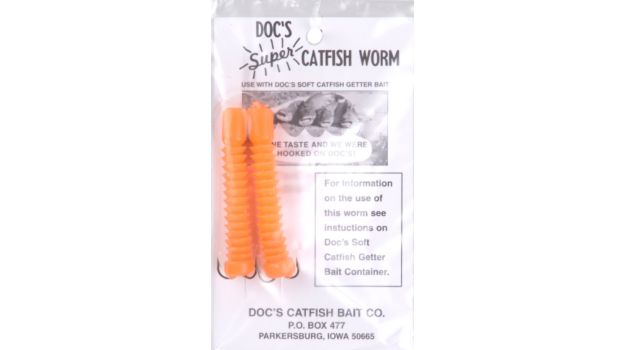 Doc's Dip Bait Worms 2ct Orange