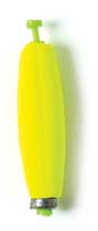 Eagle Claw Float Cigar Foam Weighted Snap-On Chartreuse 2ct 2