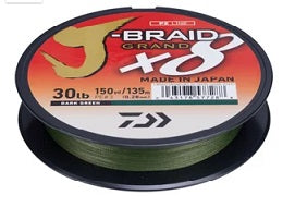 Daiwa J-Braid Grand 8X 150yd 20lb Dark Green
