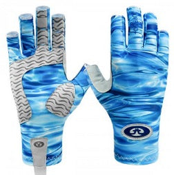 Flying Fisherman SunBandit Pro Series Gloves Blue Water L/XL