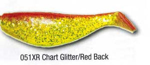 Luckie Strike Shad Minnow MC 5" 10ct Chart Glitter/Red Black