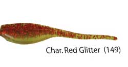 Bobby Garland Baby Shad 2" 18ct Chartreuse Red Glitter