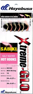 Hayabusa Sabiki Rig Mix Shrimp Glow 6-Hook Size 3