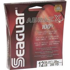 Seaguar Abrazx 100% Fluorocarbon Line 200yd 12lb