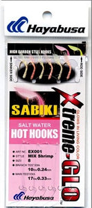 Hayabusa Sabiki Rig Mix Shrimp Glow 6-Hook Size 10