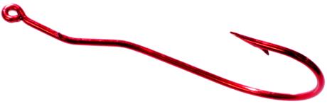 Tru Turn Worm Hook Red Size 4/0 3ct