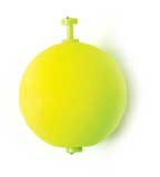 Eagle Claw Float Round Foam Weighted Snap-On Chartreuse 2ct 11/2