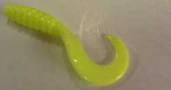 Luckie Strike Curl Tail Grub 3" 10ct Silk Chartreuse