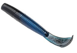 Strike King Rage Ned Cut-R Worm 3” 9pk Black Blue Swirl
