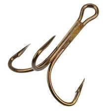 Mustad Treble Hook Bronze 25ct Size 2/0