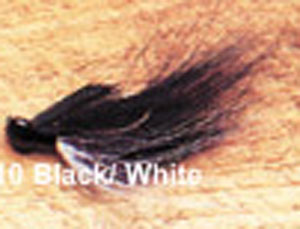 Arkie 1/4 Bucktail 6/cd Black/White