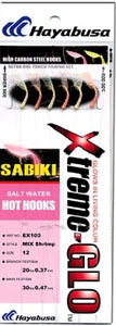 Hayabusa Sabiki Rig Mix Shrimp Glow 6-Hook Size 1