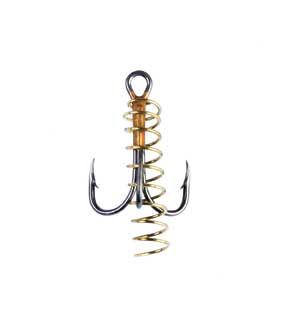 Eagle Claw Treble Hook w/Spring 3ct Size 6