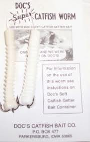 Doc's Dip Bait Worms 2ct White