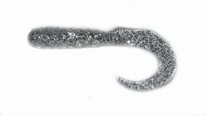 Big Bite Curl Tail Grub 2" 10ct Clear Sparkle