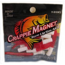 Leland Crappie Magnet 1.5" 15ct White/Red