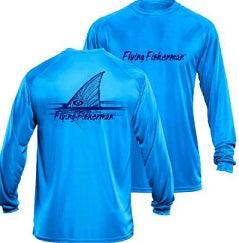 Flying Fisherman Performance Tee Fish Blue Medium