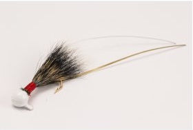 Slater Squirrel Tail Jig 1/32 White/Gray Tail #6 Hook 3pk