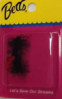 Betts Wooly Worm 2ct Black Size 10