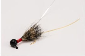 Slater Squirrel Tail Jig 1/32 Black/Gray Tail #6 Hook 3pk