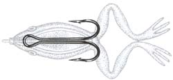 Owner Hook Double Frog Size 4/0 5ct
