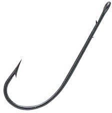 Mustad Accu Point Worm Hook Black 8ct Size 4/0
